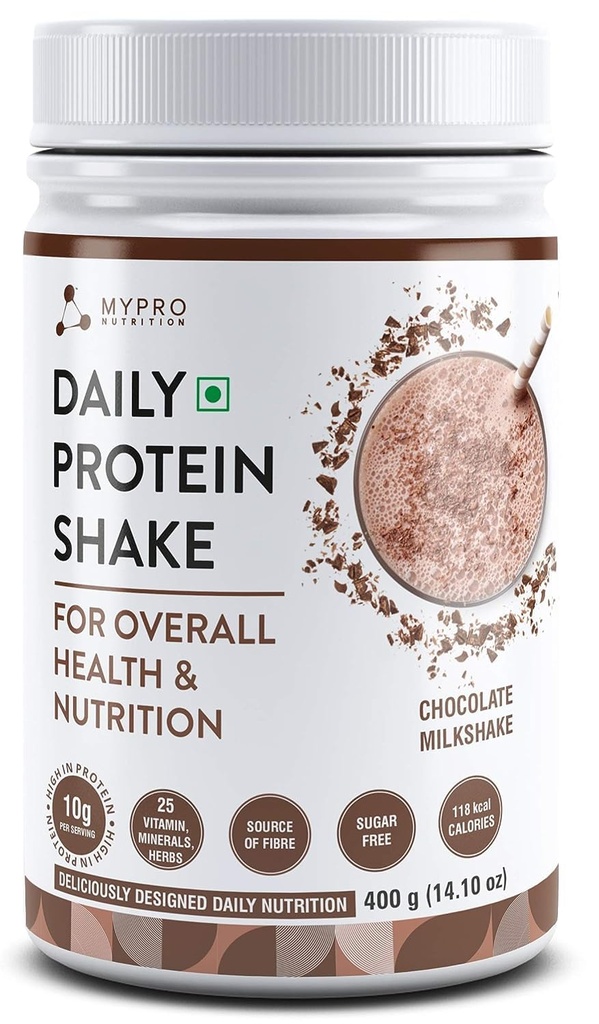 Generisk QURA Daily Protein Shake 118 kcal Calories, 25 Vitamin -Serving -40- För Män & Kvinnor Chocolate Milk Shake Smak För 400Gm