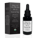 USDA Organic Beard Oil för män, 3-i-1 Premium Grooming Oil med Argan Oil, Jojoba Oil och mer, för skäggtillväxt och skäggtvätt - Ode To The Beard Earth och Sky Beard Oil, 1 fl oz - Unscented