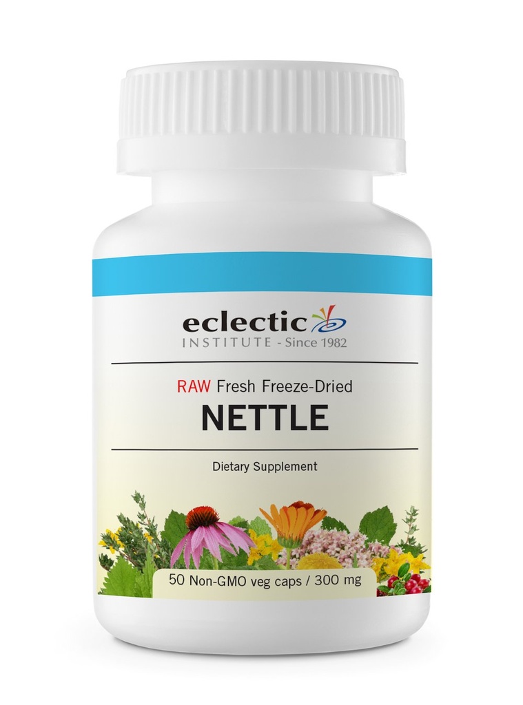 Eclectic Herb Raw Freeze-Dried Non-GMO Nettle Leaf | Healthy Sinus Support, Histamine Response & Respiratory Wellness | 50 Veg Caps (300 mg) | USA Grown, Vegan