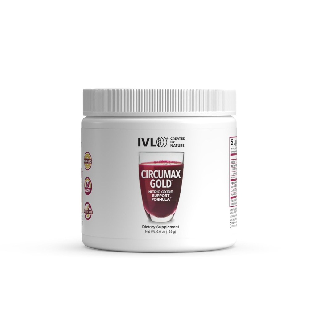 IVL - CircuMax Gold - Nitric Oxide Supplement Powder Boost - Organiska Beets - Careflow Mango Powder och Nitro Rocket (6,70 oz - 30 portioner)