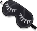 ZIMASILK 100% Naturlig Sidensömnmask Blindfold, Justerbar Super-Smooth Soft Eye Mask för sömn med väska (Eyelashes)