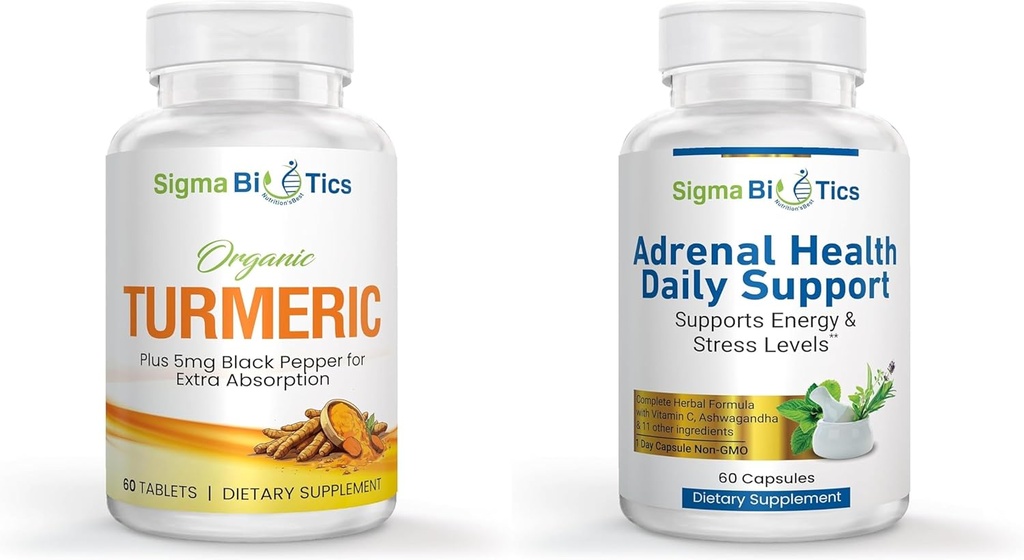 Organisk gurkmeja Supplement - Gemensam & Immun Health Support Supplements & Adrenal Health Daily Support