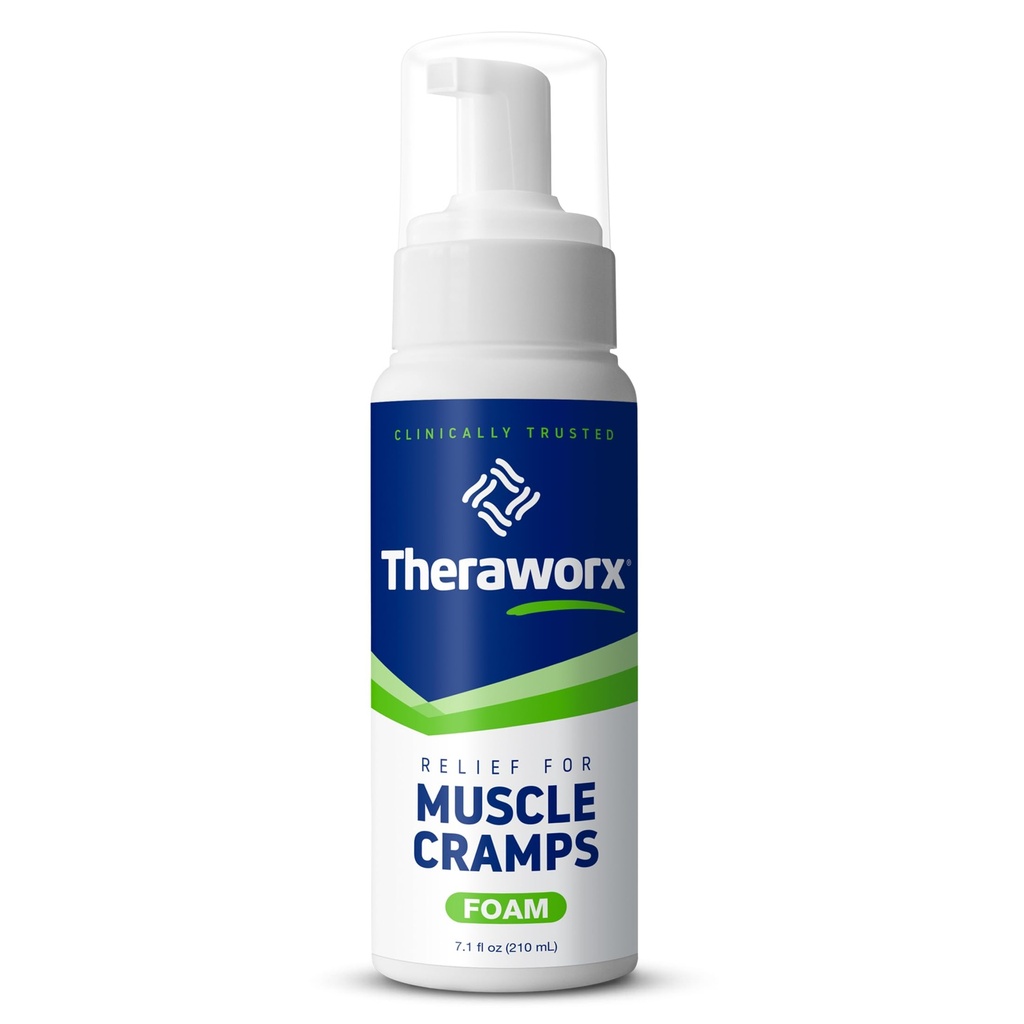 Theraworx Relief för muskelkramper skum snabbverkande muskelspasm, ben ömhet med magnesiumsulfat - 7,1 oz - 1 greve