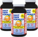 Yerba Prima Daily Fiber Formel 16 oz Powder (Pack of 3) - Great Tasting Premium Dietary Fiber Supplement, tillverkad i USA, Non-GMO, Gluten Free, Natural Orange Flavor
