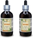 Vitex (Vitex Agnus-Castus) Tinktur, Organic Dried Berries Liquid Extract (Brand Name: HerbalTerra, Proudly Made in USA) 2x4 fl.oz (2x120 ml)