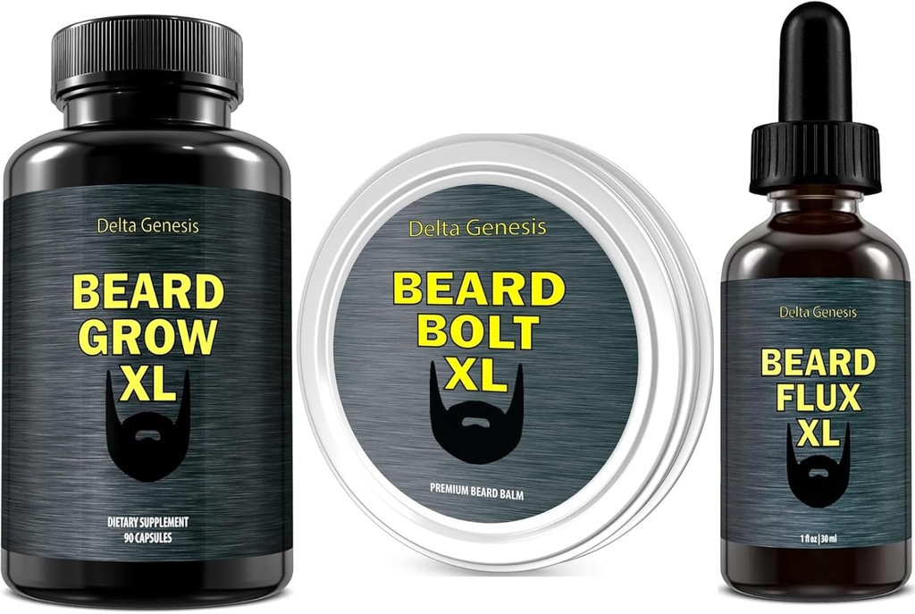 Beard Flux, Beard Grow XL och Beard Bolt XL bunt