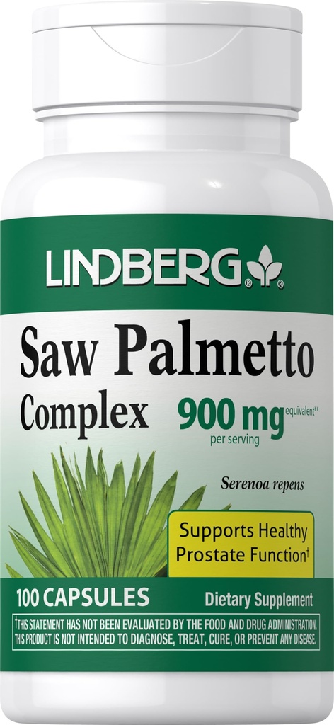 Lindberg Saw Palmetto Extract för kvinnor och män | 900 mg | 100 kapslar | Supplement Blend | Serenoa Repens | Non-GMO, Gluten Free