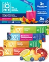 IQMIX Hydration Electrolyte Powder - 4-i-1 Formel för Hydration, Mental Clarity, Mood and Recovery - Sugar-Free Drink Mix, Keto, Magnesium L-Threonate, Lion's Mane - 20 Count Variety Pack