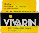 Vivarin Alertness Aid tabletter 40 räkna 200mg tabletter (4 Pack)