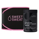 Sports Research Creatine Monohydrate och Sweet Sweat Waist Trimmer - Black/Pink (Large)