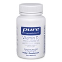 Rena inkapslingar vitamin D3 250 mcg (10.000 IE) - Tillägg för att stödja ben, gemensam, bröst, hjärta, kolon & immunhälsa - med Premium Vitamin D - 120 kapslar