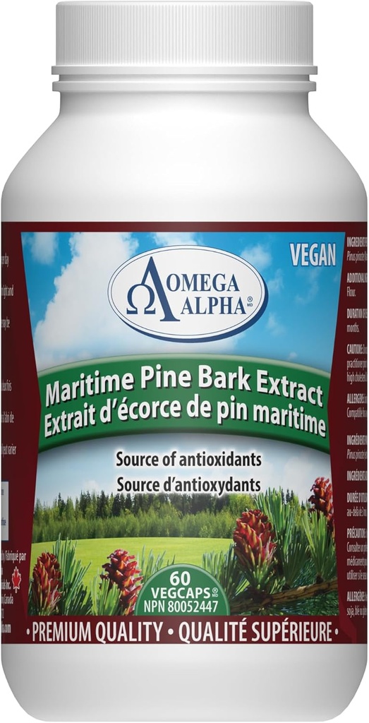 Omega Alpha Maritime Pine Bark Extract Anti Hypertenstion 60 kapslar