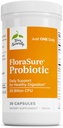 Terry Naturally FloraSure Probiotic - Digestion Supplement to Aid Against Occasional Bloating & Support Gas Relief - Gut Health Support Supplement med Bifidobacterium Bifidum - 30 kapslar