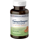 American Health Papaya Enzyme Chewable Tablets - främjar näringsabsorption, hjälper matsmältning och fräscha andetag med klorofyll & Pepermintolja - Glutenfri, vegetarisk - 250 greve