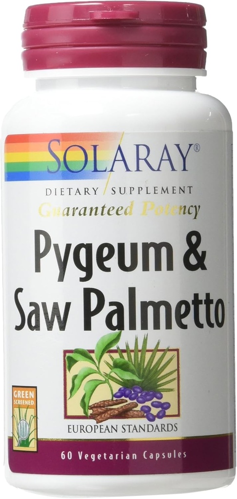 Solaray Pygeum och Saw Palmetto Supplement, 60 Count