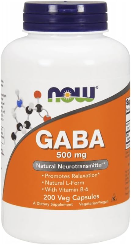 Nu livsmedel - GABA med vitamin B6 500 mg. - 200 vegetariska kapslar