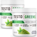 (2 Pack) Testo Greens Powder - Testo Greens, TestoGreens Powder, TestoGreens, TestoGreens Advanced Formel, Testo Greens All Natural Formel, TestoGreens Powder Reviews, 60 portioner för 2 månader