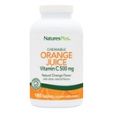 NaturesPlus Orange Juice Vitamin C 500 mg - 180 Chewable Tablets, Pack of 2 - Främjar optimal immunhälsa - Gentle on Your Stomach - Vegan, Gluten Free - 360 Total Servings