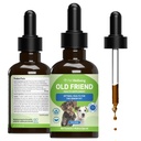 Pet Wellbeing Old Friend for Senior Dogs - Supports Immune System Health, Joint Mobility, Healthy Energy Levels, Alfalfa, Reishi - Veterinarian-Formulated Herbal Supplement 2 oz (59 ml)