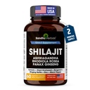 SANDHUHERBALS Shilajit Capsules for Men & Women | Pure Himalayan Blend with Ashwagandha | High Potency and Energy Supplement | 2 Months Supply | för Extra Power och Stamina | Combo med Sea Moss