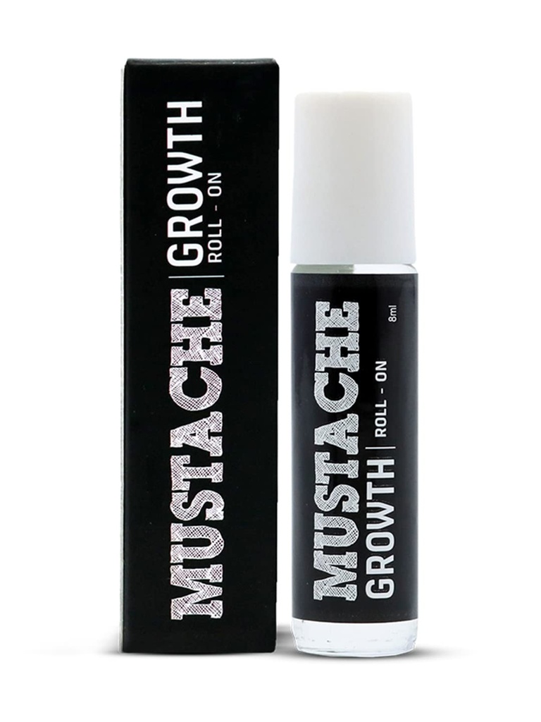 Beardo Mustache Growth Roll På - 8 ml med Almond och Coconut Oils | Främjar hårväxt | Stimulerar hårfolliklar | Lätt att använda