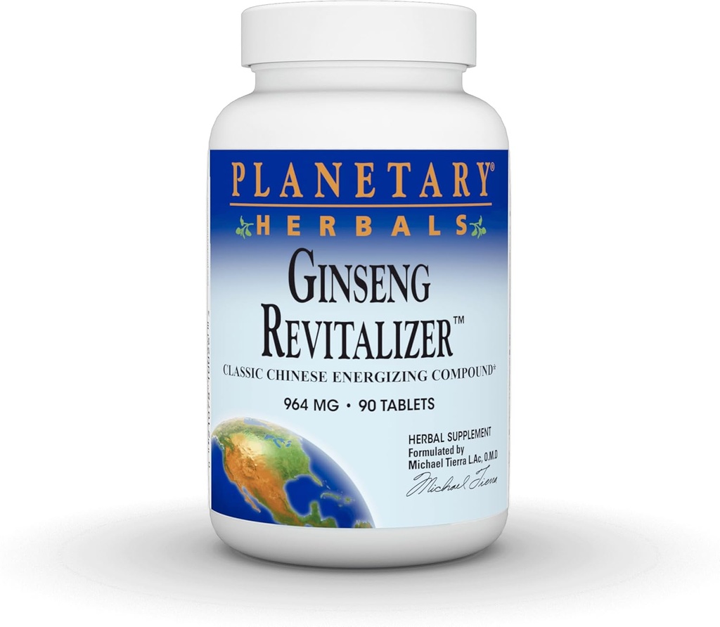 Planetariska växtbaserade Ginseng Revitalizer, klassisk kinesisk energiförening*, 964 mg - 90 tabletter