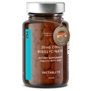 CLAV® Zink Bisglycinate 25mg - 180 tabletter (6 månaders leverans) - Natural Chelated Zink Supplement - Vegan Zinc Glycinate för Immune & Skin Support