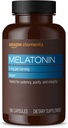 Element - Melatonin 5mg kapslar, hjälper med tillfällig sömnlöshet, Vegan, Unflavored, 195 greve (Pack of 1), 6 månaders leverans (Packaging kan variera)