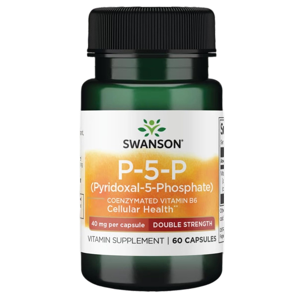 Swanson P-5-P (Pyridoxal-5-fosfat) Coenzymated Vitamin B-6 40 Milligram 60 kapslar