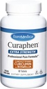 EuroMedica Curaphen Extra Strength - 60 tabletter - Professionell formel - Potent Curcumin & Boswellia med DLPA & Nattokinase - Högt Absorbable - 60 portioner