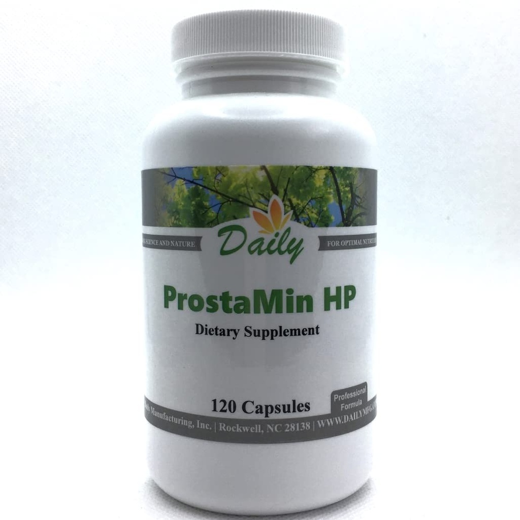 Daily Manufacturing ProstaMin HPTM (Beta Sitosterol, Pygeum, Reishi Mushroom, Garlic Extract, Curcumin (från Tumeric) & Zink)