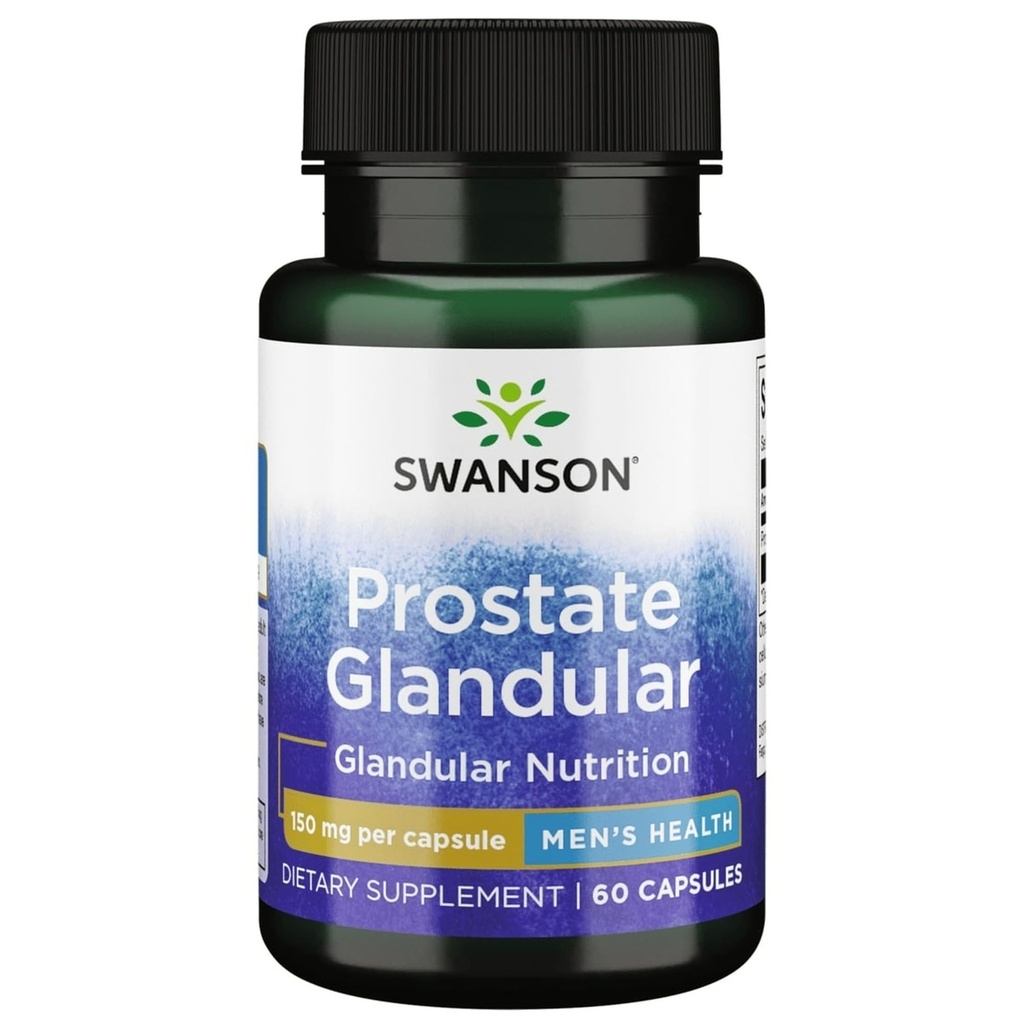 Swanson Raw Prostate Glandular 150 Milligram 60 kapslar