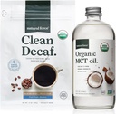 Natural Force Organic Clean Decaf Coffee + Organic MCT Oil Bundle - 100% Pure Coconut MCTs & Mold & Mycotoxin Free Coffee - Non-GMO, Keto, Paleo och Vegan - 12 Oz och 16 Oz