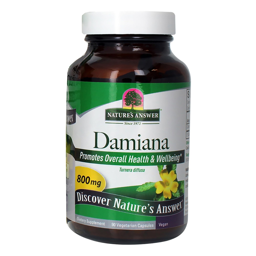 Naturens svar Damiana, 90 vegetariska kapslar (400 mg per kapsel)