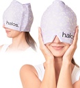 MyHalos® Migraine Relief Cap, 30% Thicker, 2X More Cooling Gel, Stays Colder för längre, Form Fitting Ice Hat, Ice Pack Head Wrap Relief, Tension Headache Relief Cap (Violet)