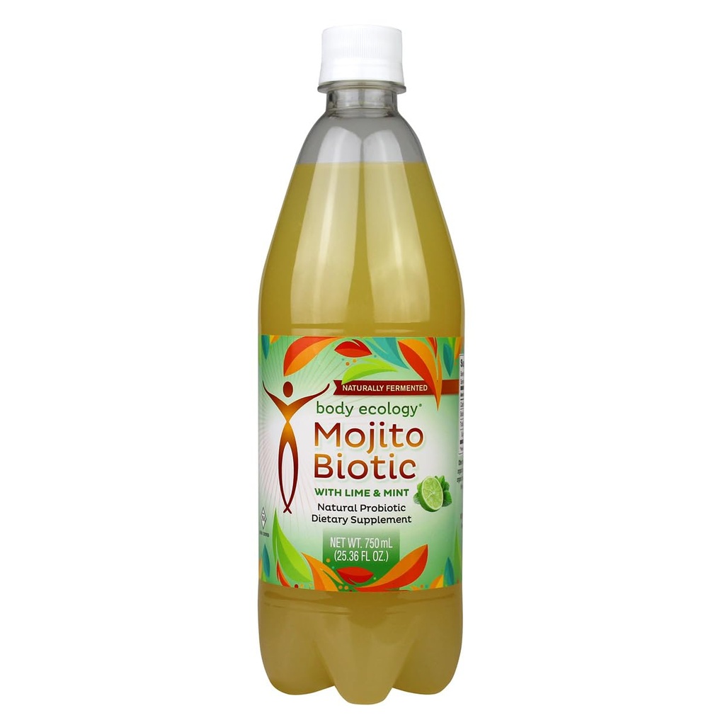 Kroppsekologi MojitoBiotic | Keto-Friendly, Low-carb probiotisk dryck som kan hjälpa Curb Sugar Cravings. 25oz flaska