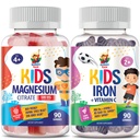 SUNNY SAM Iron Gummies för barn & Magnesium Gummies för barn & vuxna - 500mg - Calm Magnesium Chews - Magnesium Citrate Chewable Supplement för Mood & Muscle Support