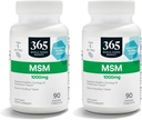 365 av Whole Foods Market, MSM 1000Mg, 90 tabletter (Pack of 2)