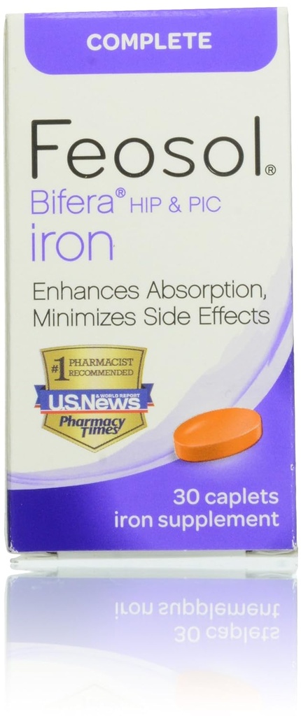 Feosol komplett med Bifera Iron Caplets 30ct