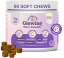 Bundle x Joy Glowing Skin and Coat Supplement for Dogs, 90 Soft Chews, Probiotics for Dogs with Colostrum, Omega 3 Fatty Acids, Salmon Oil och Turmeric, stöder Seasonal Allergies & Itchiness