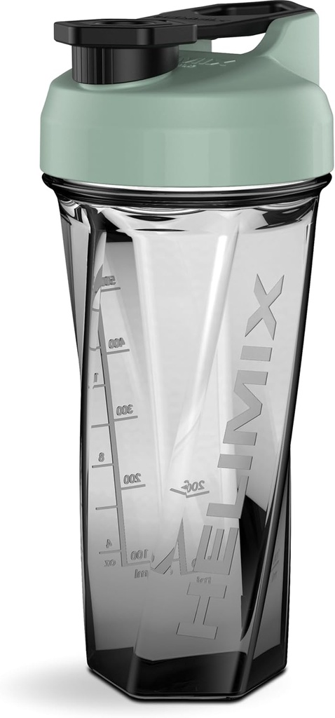 HELIMIX 2.0 Vortex Blender Shaker Bottle Holds upp till 28oz | No Blending Ball or Whisk | USA Made | Portable Pre Workout Whey Protein Drink Shaker Cup | Mixes Cocktails Smoothies Shakes | Top Rack Safe