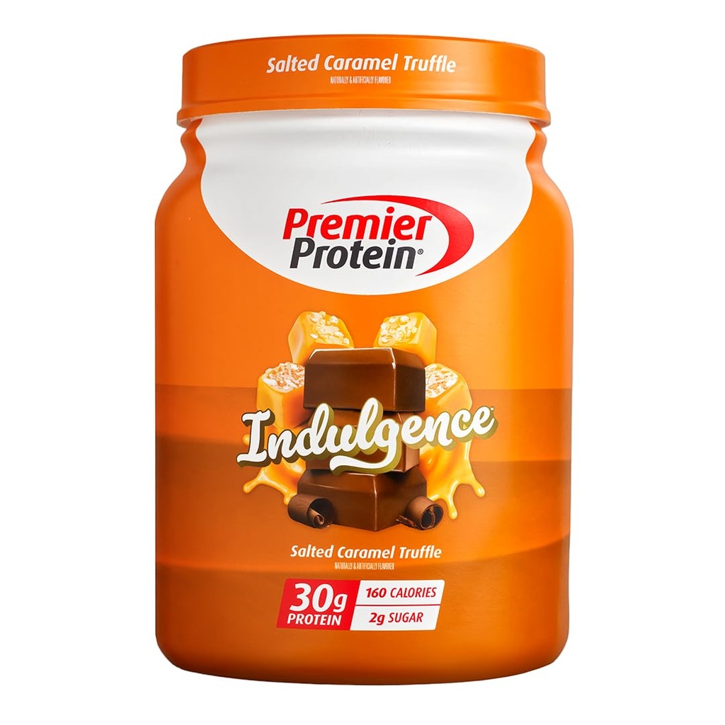 Premier Protein Indulgence Protein Powder, Salted Caramel Truffle, 30g Protein, 3g Sugar, Gluten Free (17 portioner)