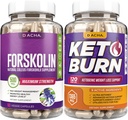 Avancerad Keto & Fitness Bundle - Premium Forskolin Extract Plus Keto, med 11 naturliga örter för Max Slim Look, Ultra Strength Pills, Immune Support, Lost Fast