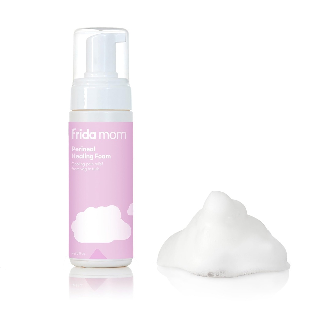 Frida Mom Witch Hazel Perineal Healing Foam för Postpartum Care, Cooling Pain Relief och Hemorrhoid Behandling, 5 Fl Oz