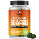 Morning Fat Burner Gummies | Viktminskning för kvinnor och män | Appetite Suppressant & Metabolism Booster | Thermogenic Belly Fat Burner med grönt te, Garcinia, Green Coffee Bean & More | 60 Gummies