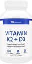 ML Naturals Vitamin K2 + D3 120 Vegetabiliska kapslar, NSF-Certified & CGMP-Compliant
