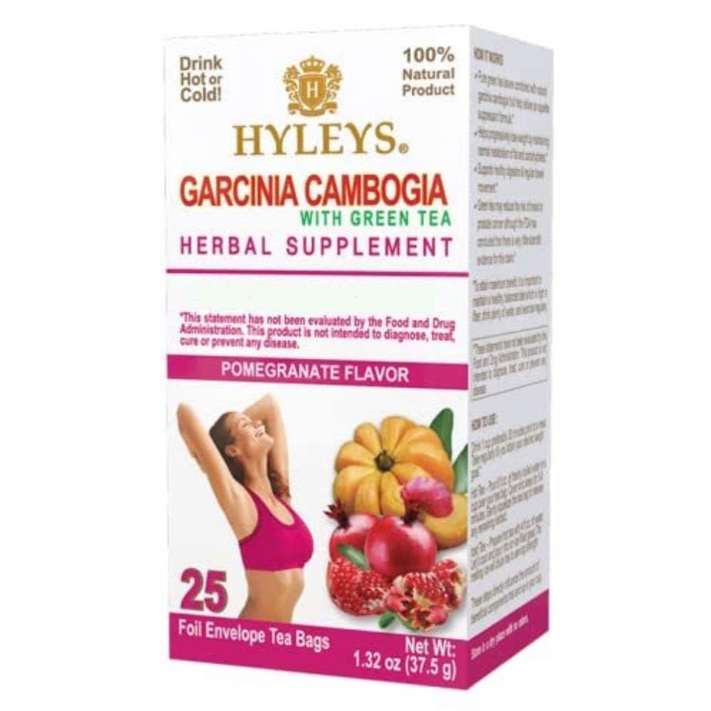 HYLEYS Tea Garcinia Cambogia grönt te med granatäpple smak - 25 tepåsar
