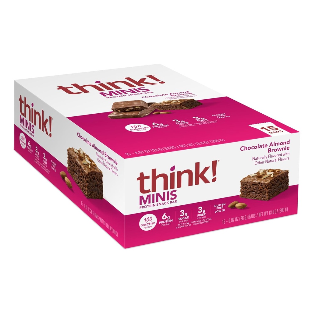 Tänk! Minis, Chocolate Almond Brownie, 15 Count