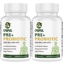 Probiotika för kvinnor och män - 200 miljarder CFU 12 Strains Probiotic för Digestive Immune & Gut Health, med organisk prebiotisk hylla stabil probiotisk tillskott för uppblåst 120 kapslar