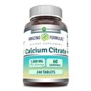 Fantastiska formler Calcium Citrate 1000 Mg | Tablets Supplement | Non-GMO | Gluten-Free | Made in USA (1 Pack | 240 greve)